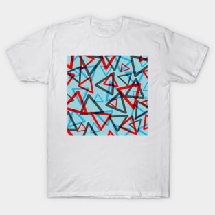 Triangles 1980 Geometric Pattern T-Shirt